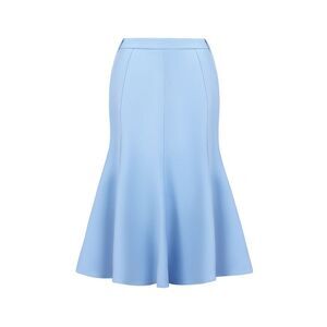 Women's A-Line Mermaid Skirt High Waist Elegant Midi Fishtail Skirt Blue